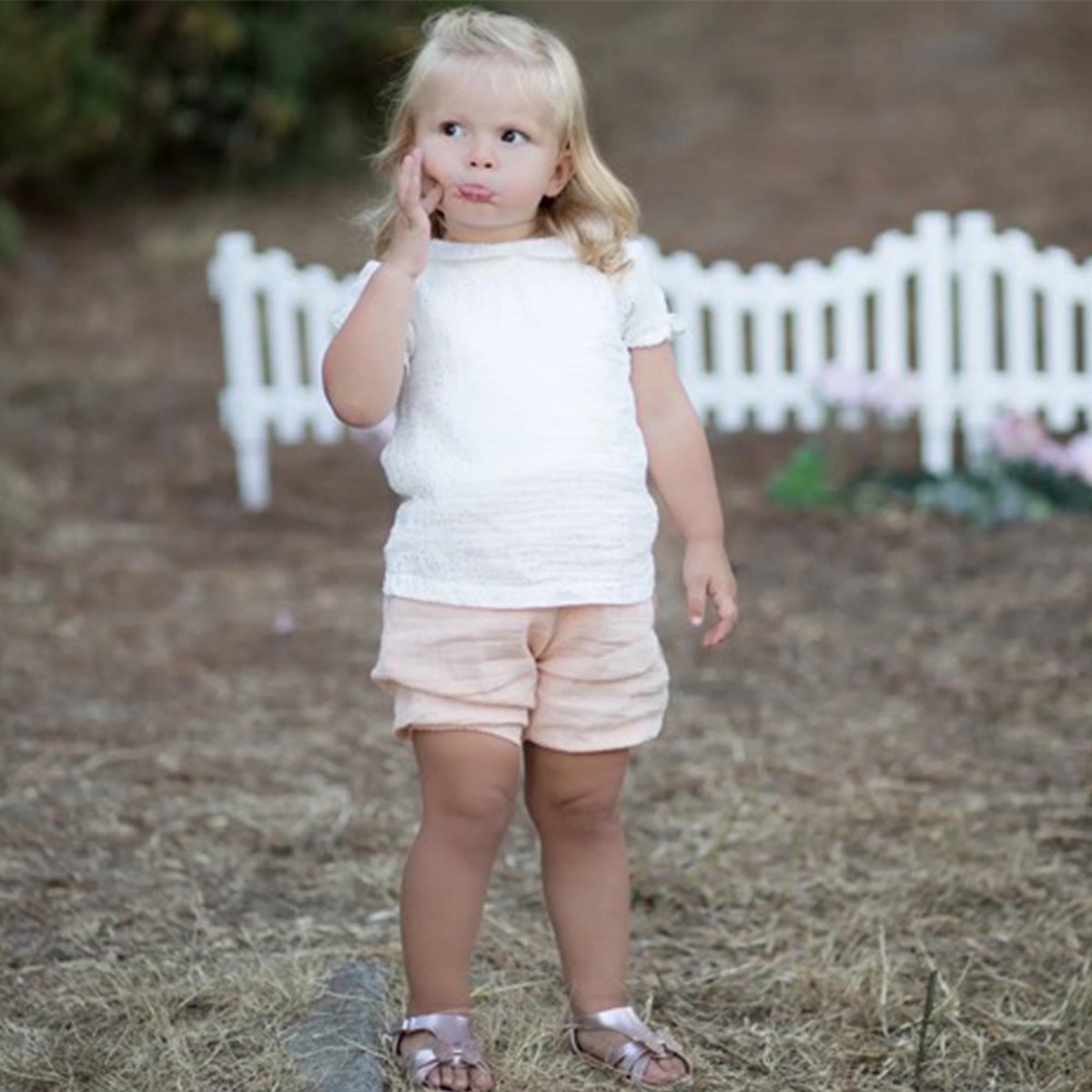 OrganicEra Bloomer-Shorts aus Bio-Musselin, Rose