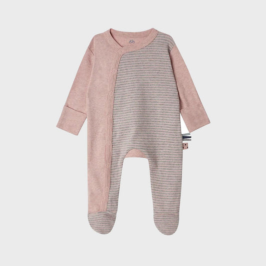3-teiliges Bio Neugeborenen Set Rosa – Strampler, Body & Mütze – Detailansicht 2