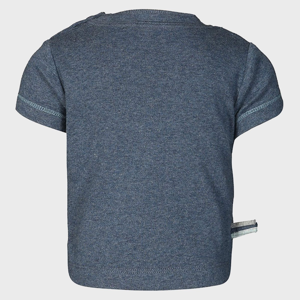 Maglietta a maniche corte per neonati in cotone biologico blu indaco – Morbida e confortevole & Elastico, realizzato in costina di cotone biologico