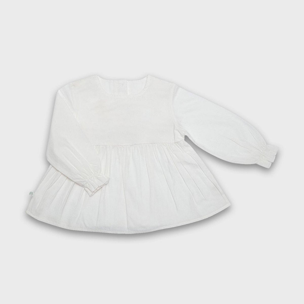 OrganicEra Organic Vual Baby-Mädchenbluse, Weiß