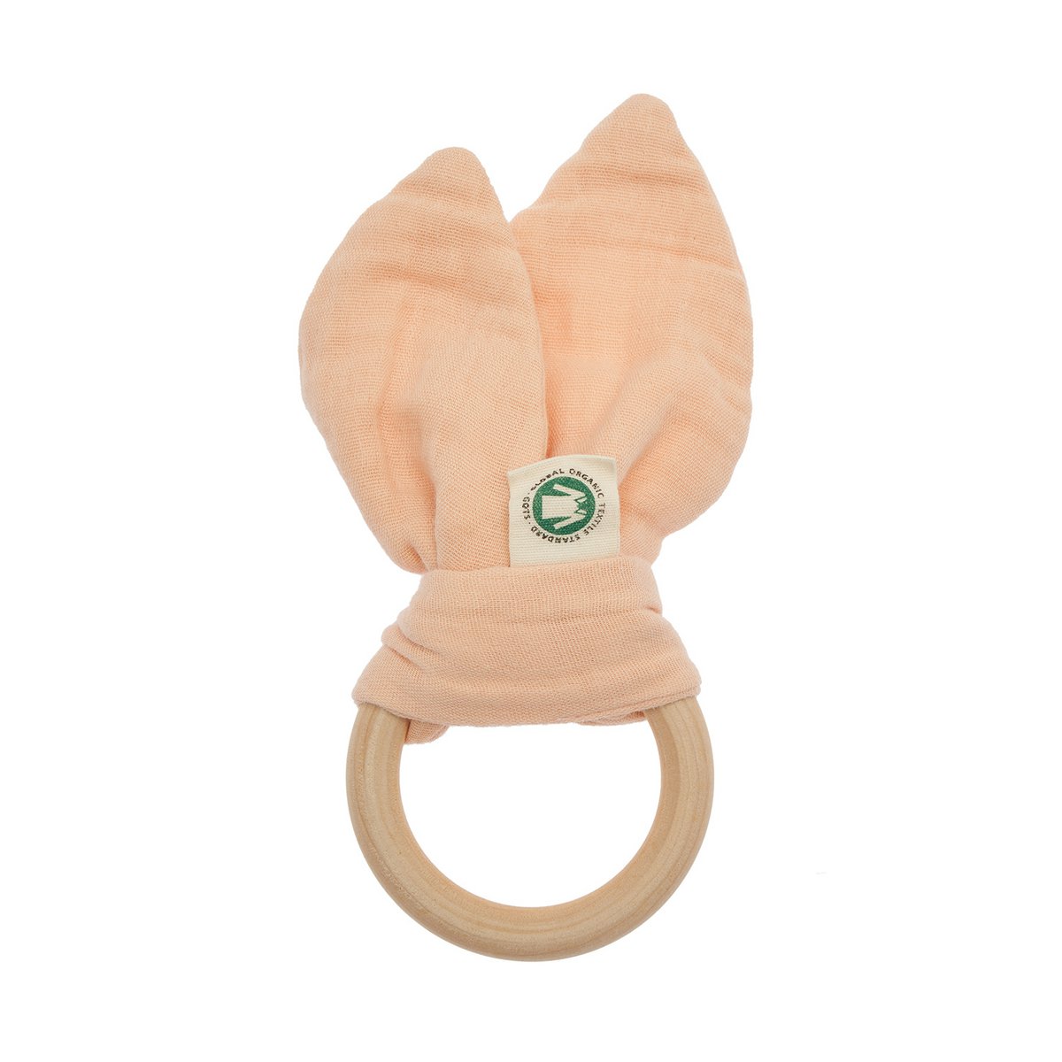 OrganicEra Beißring aus Bio-Musselin, Rosa