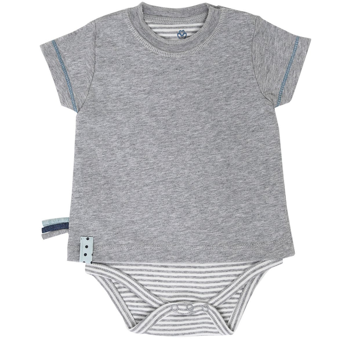 OrganicEra Organic Baby S/S T-Shirt Body, Grau