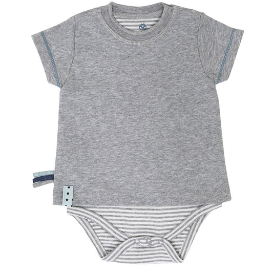 OrganicEra Organic Baby S/S T-Shirt Body, Grau