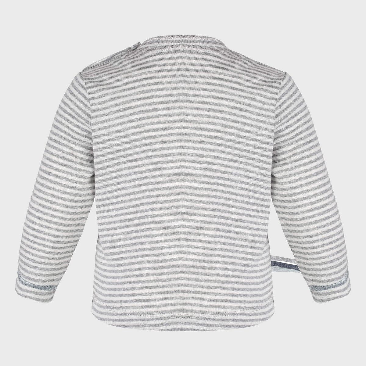 OrganicEra Organic Baby L/S T-Shirt, grau gestreift
