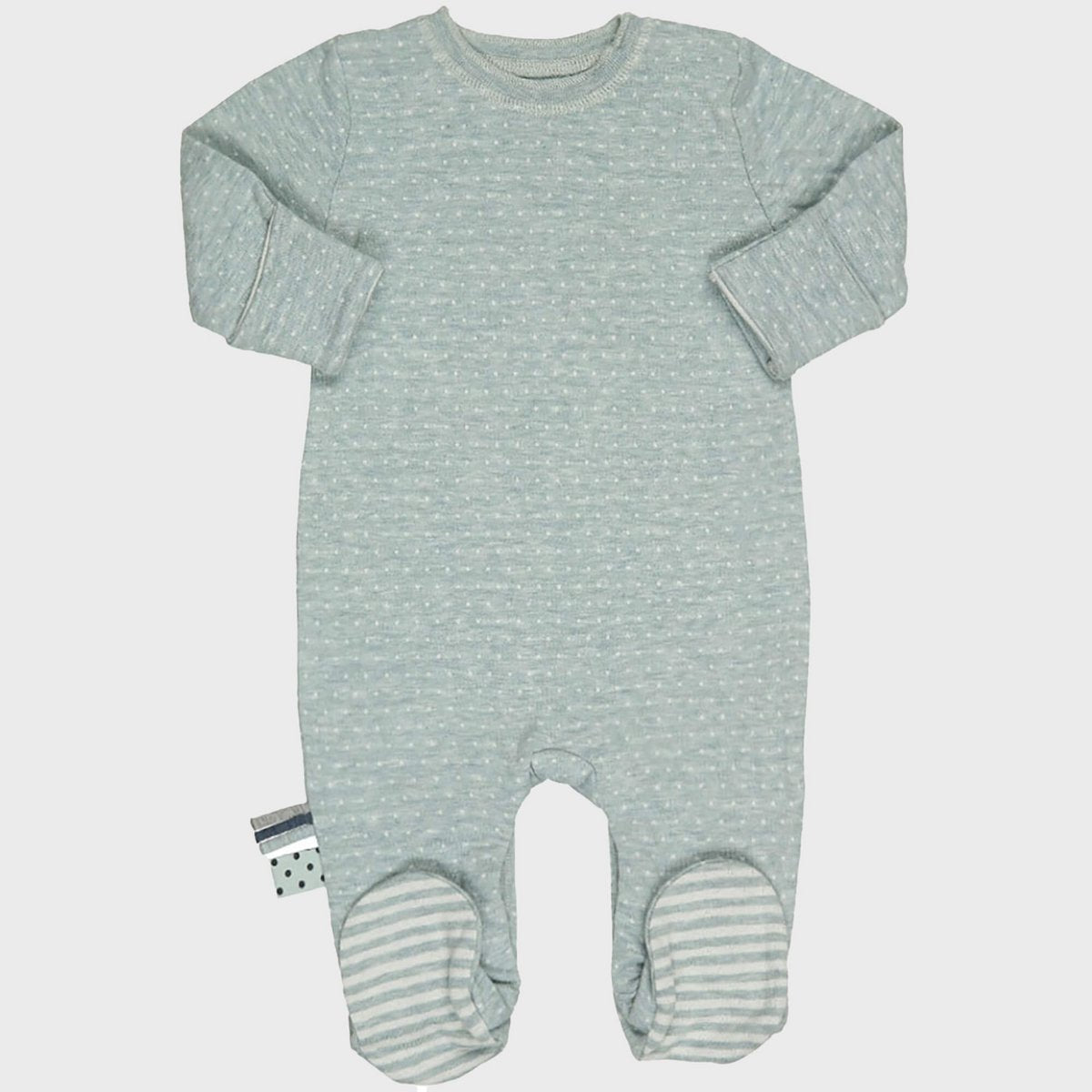 OrganicEra Bio-Schlafanzug für Babys mit Füßen, Aqua