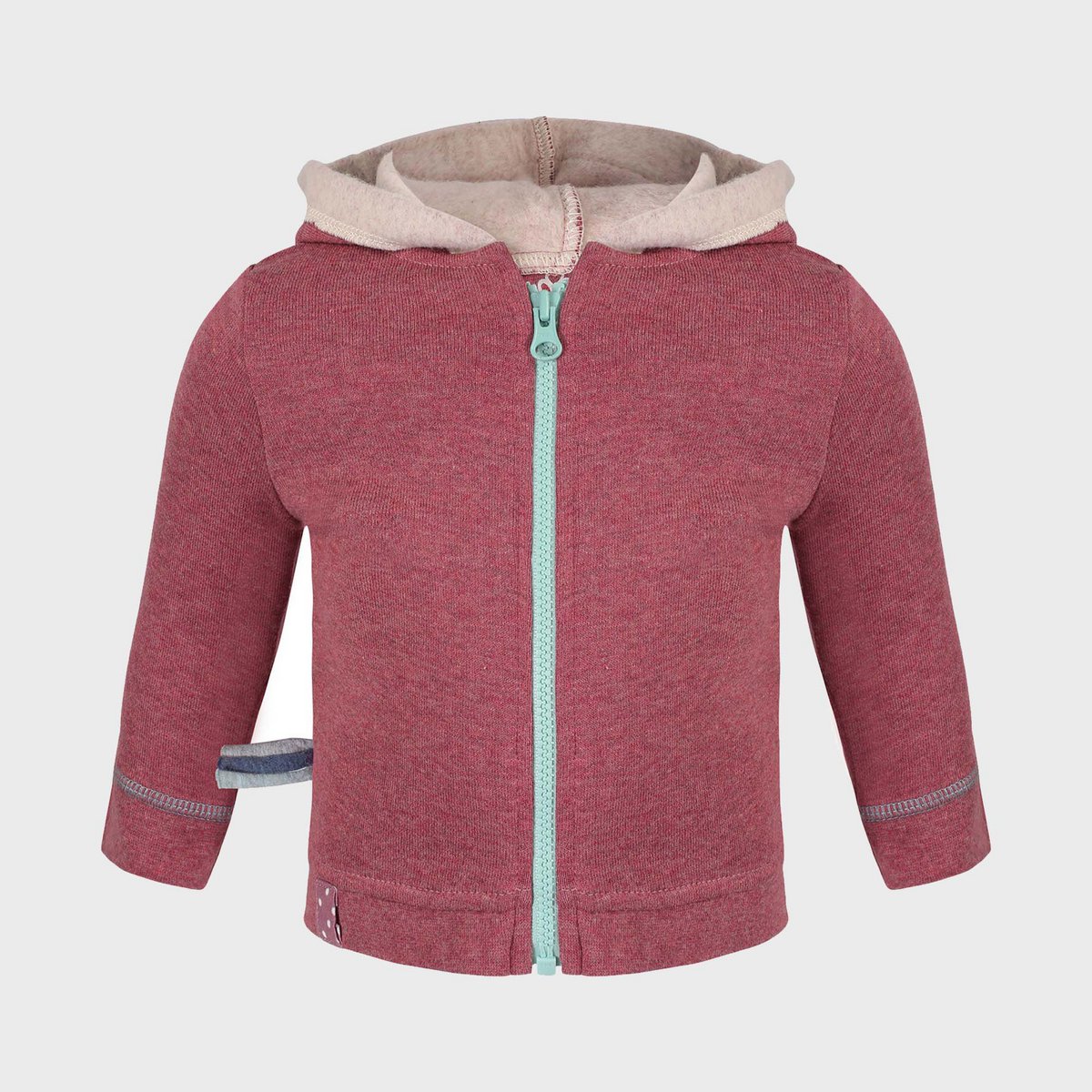 Bio Baby Kapuzenjacke aus Bio-Baumwolle – Kuschelig, Warm & Weich | Bordeaux