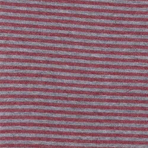 Bio Baby Langarm Body Bordeaux Gestreift – Rippstoff aus Bio-Baumwolle – Detailansicht 2