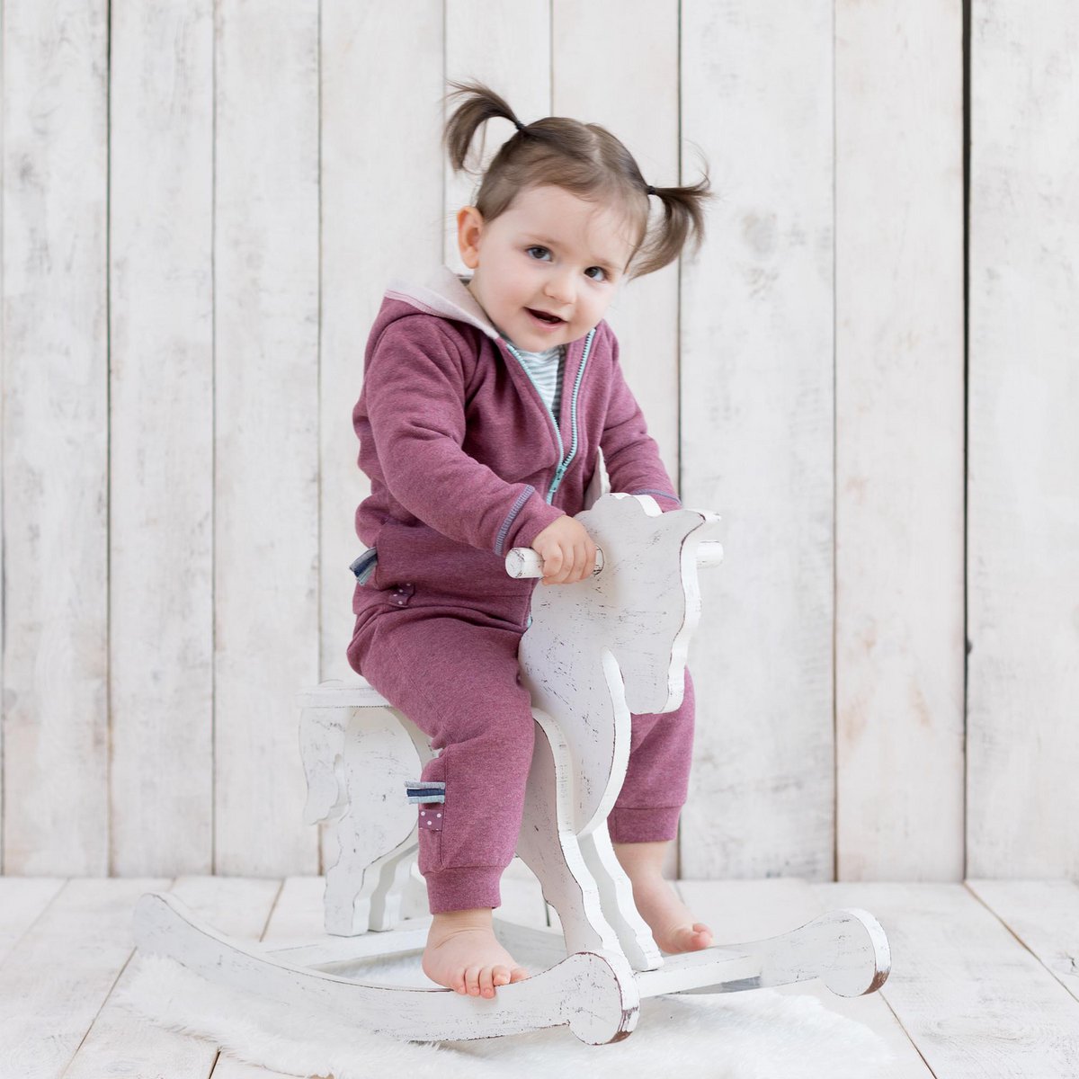 OrganicEra Bio-Baby-Kapuzenjacke, Bordeaux
