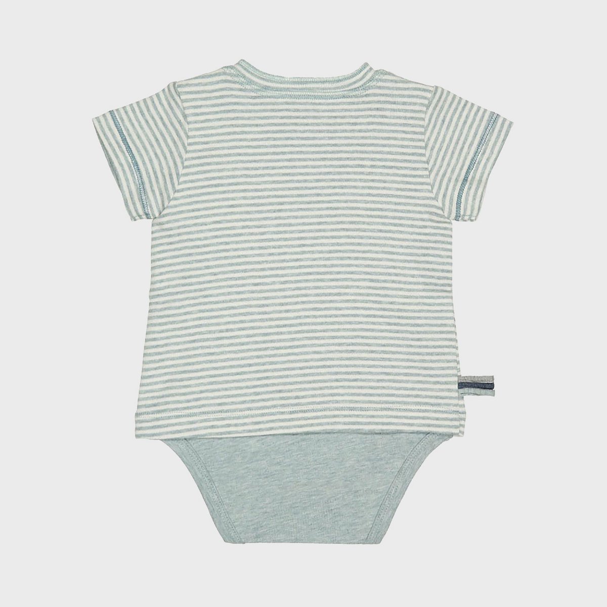 OrganicEra Organic Baby S/S T-Shirt Body, Aqua gestreift