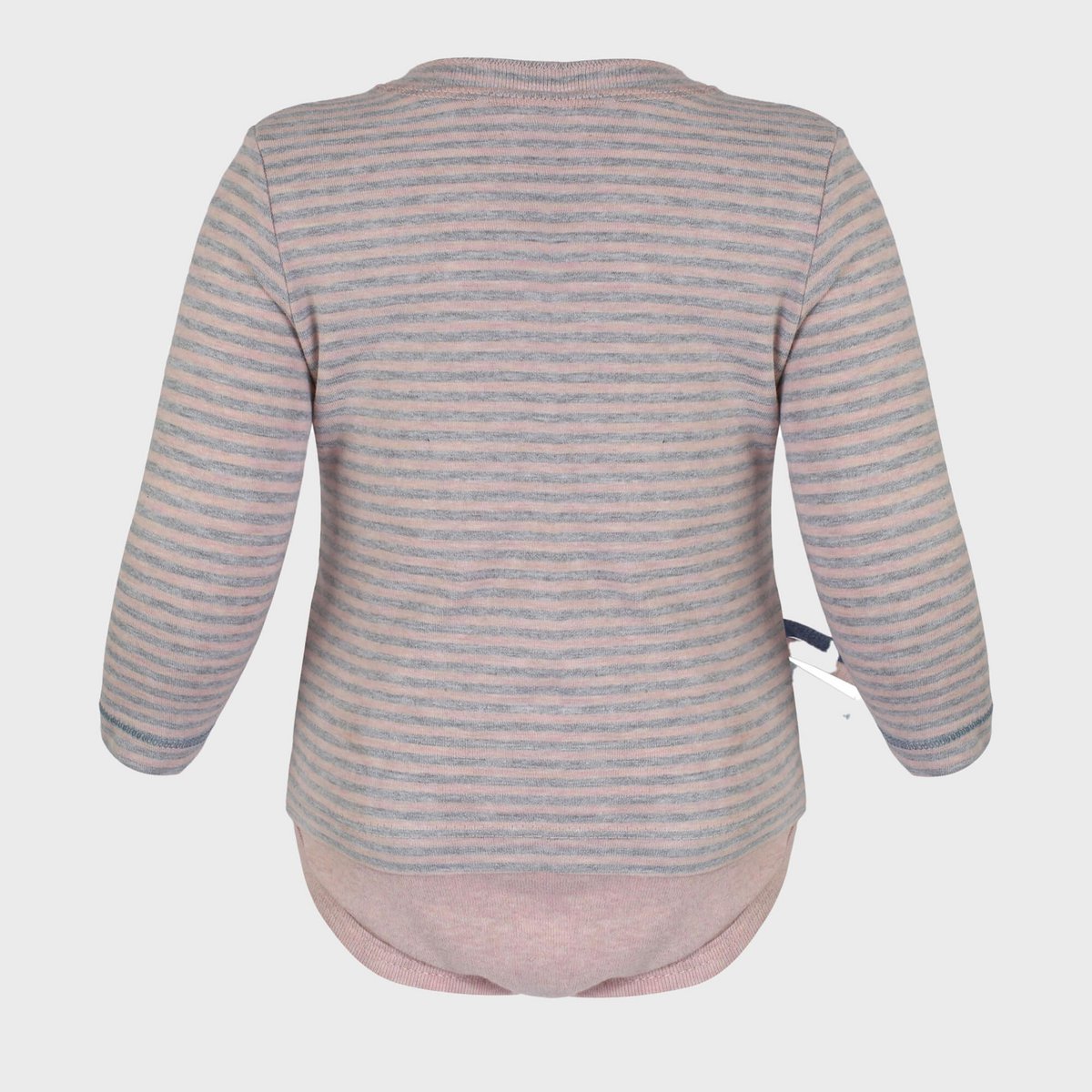 OrganicEra Organic Baby L/S T-Shirt Body, Rose gestreift