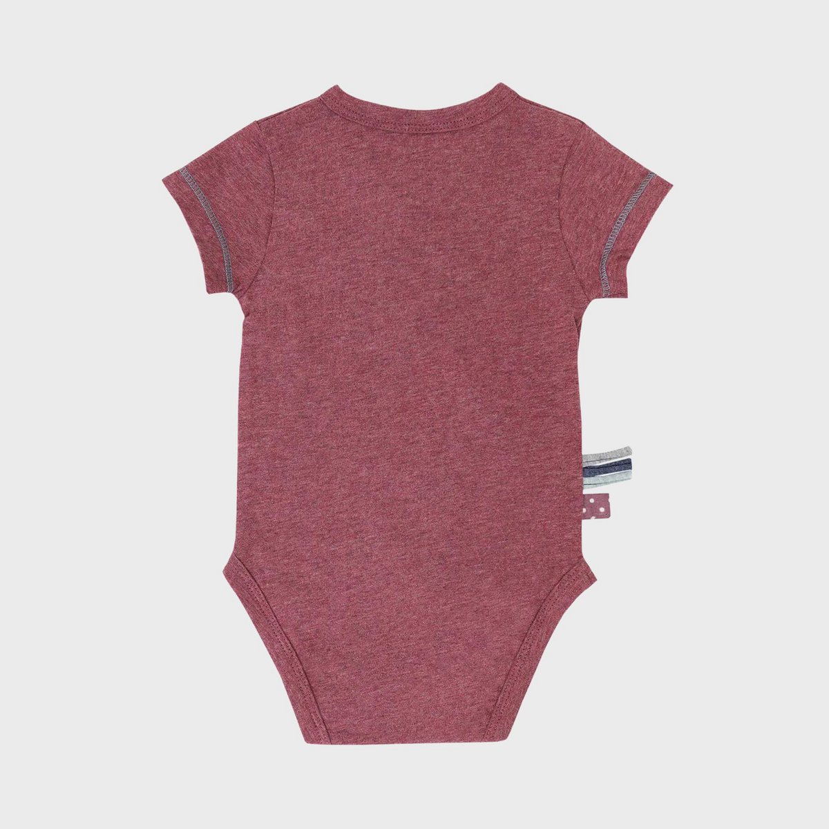 Kurzarm Wickelbody, BIO Baumwolle, Baby Body, Bordeaux Kimono