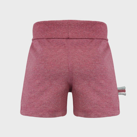 Bio Baby Shorts Bordeaux Melange – Pull-On Baumwollshorts – Detailansicht 2