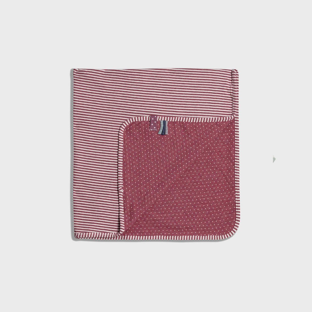 Bio-Babydecke aus Baumwolle in Bordeaux Melange, kuschelig, für Kinderwagen und Wiege.