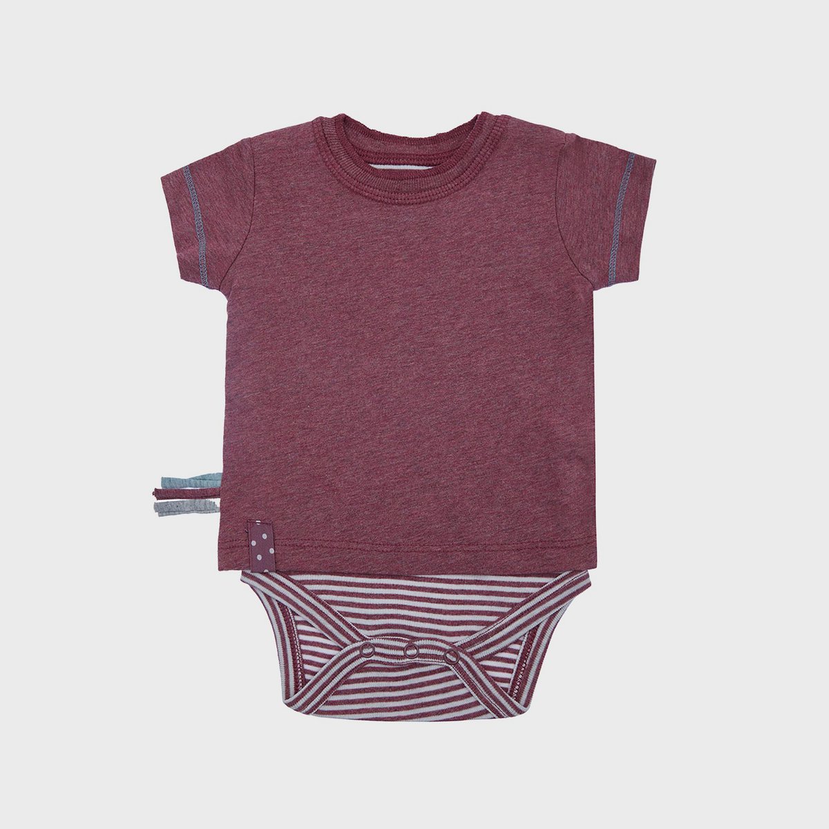 OrganicEra Organic Baby S/S T-Shirt Body, Bordeaux