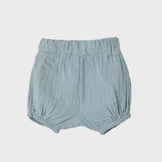 OrganicEra Bloomer-Shorts aus Bio-Musselin, Aqua