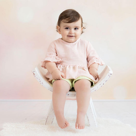 Bio Hanf-Baumwoll Babybluse Rose – Detailansicht 2