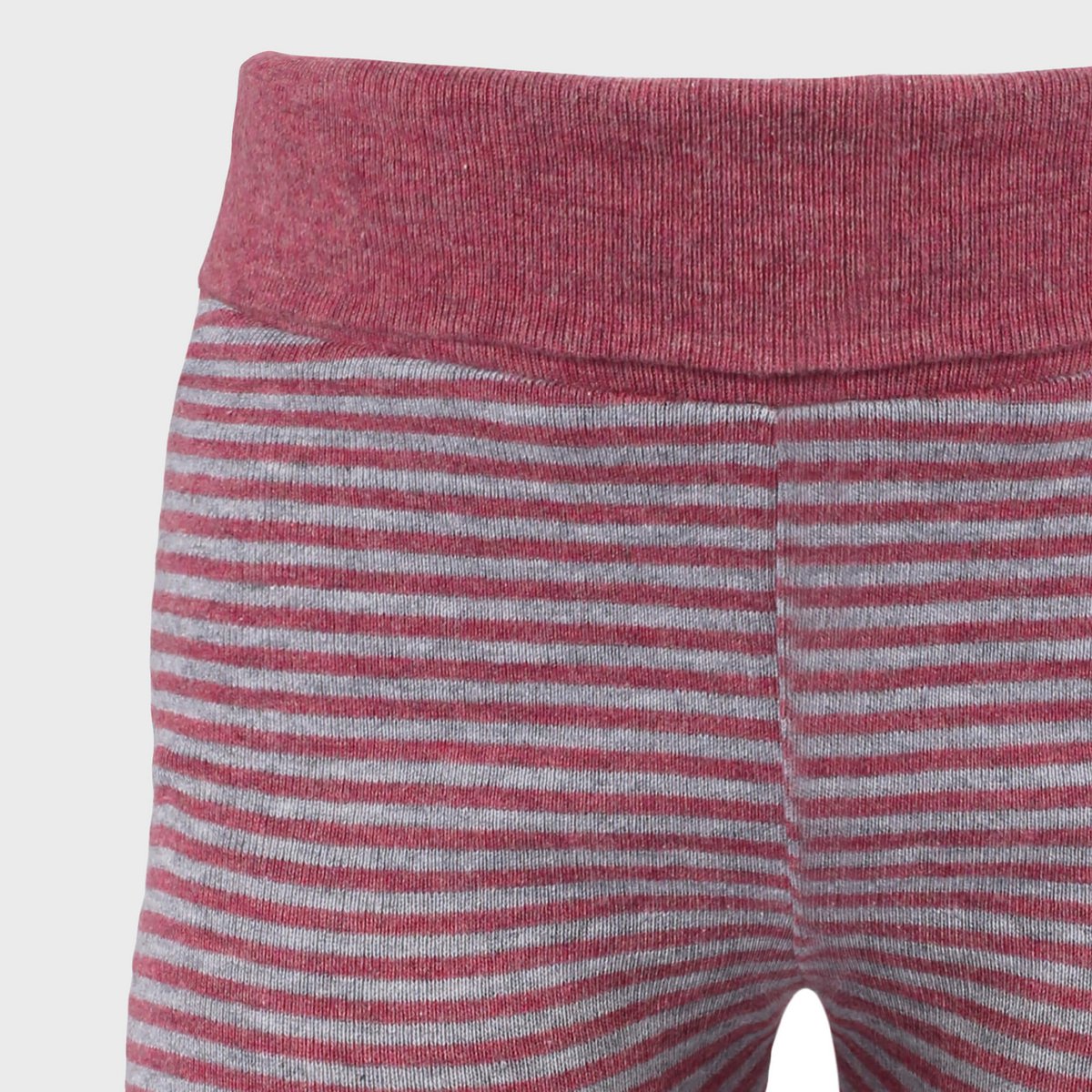 OrganicEra Bio-Baby-Leggings, Bordeaux – Grau gestreift