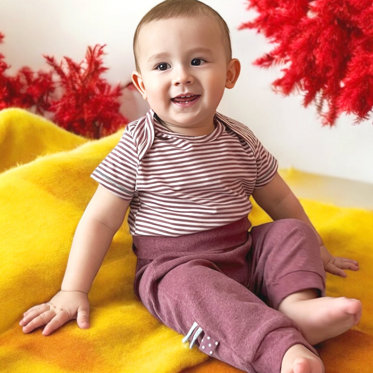 OrganicEra Bio-Babyhose mit Gummizug, Bordeaux