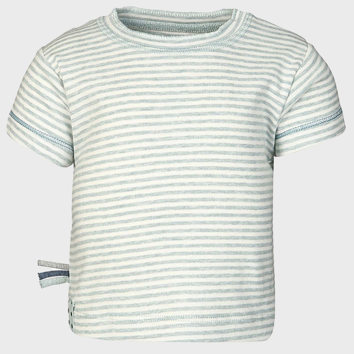 OrganicEra Organic Baby S/S T-Shirt, Aqua gestreift
