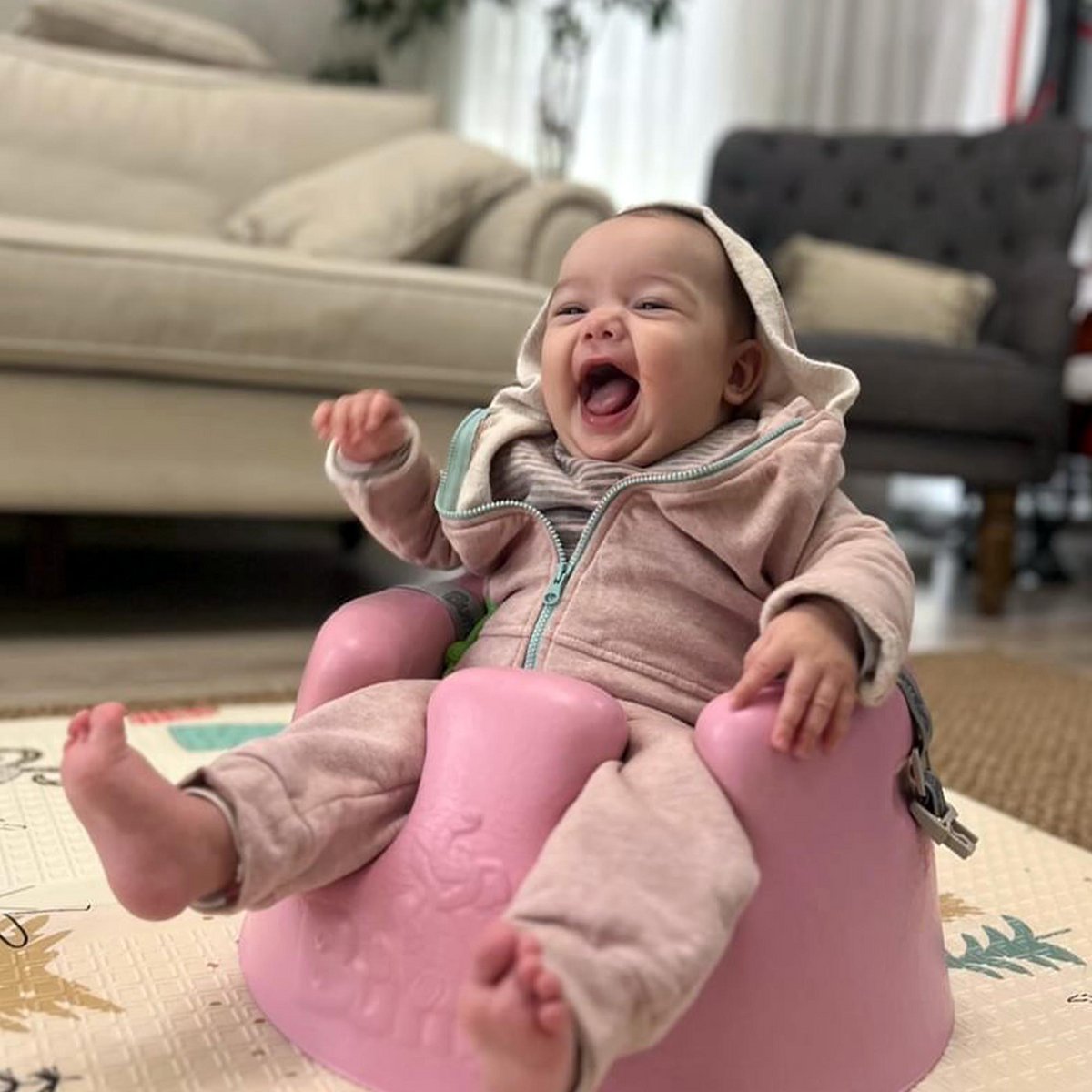 OrganicEra Bio-Baby-Kapuzenjacke, Rose