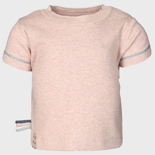 Bio Baby Kurzarm T-Shirt Rosé – Weicher Rippenstoff – Detailansicht 2
