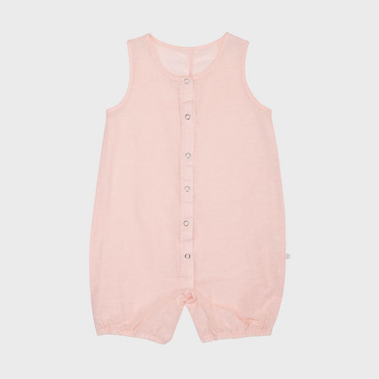 Bio Baby Strampler aus Hanf Baumwolle in Rosé.