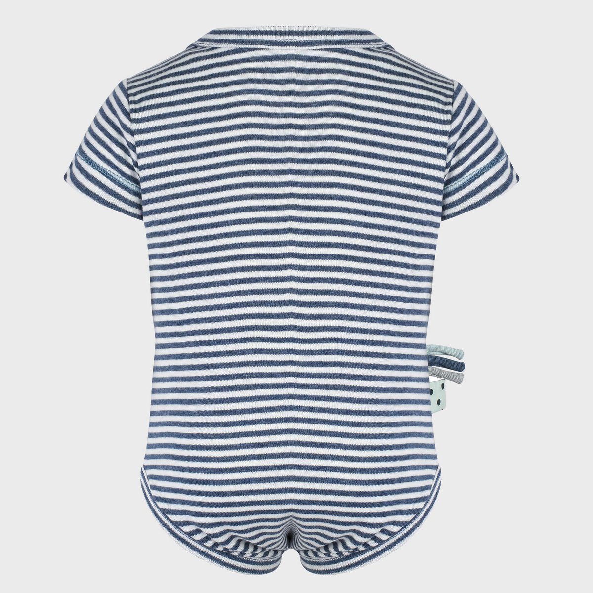 OrganicEra Bio-Baby-Kurzarm-Body, Indigo gestreift