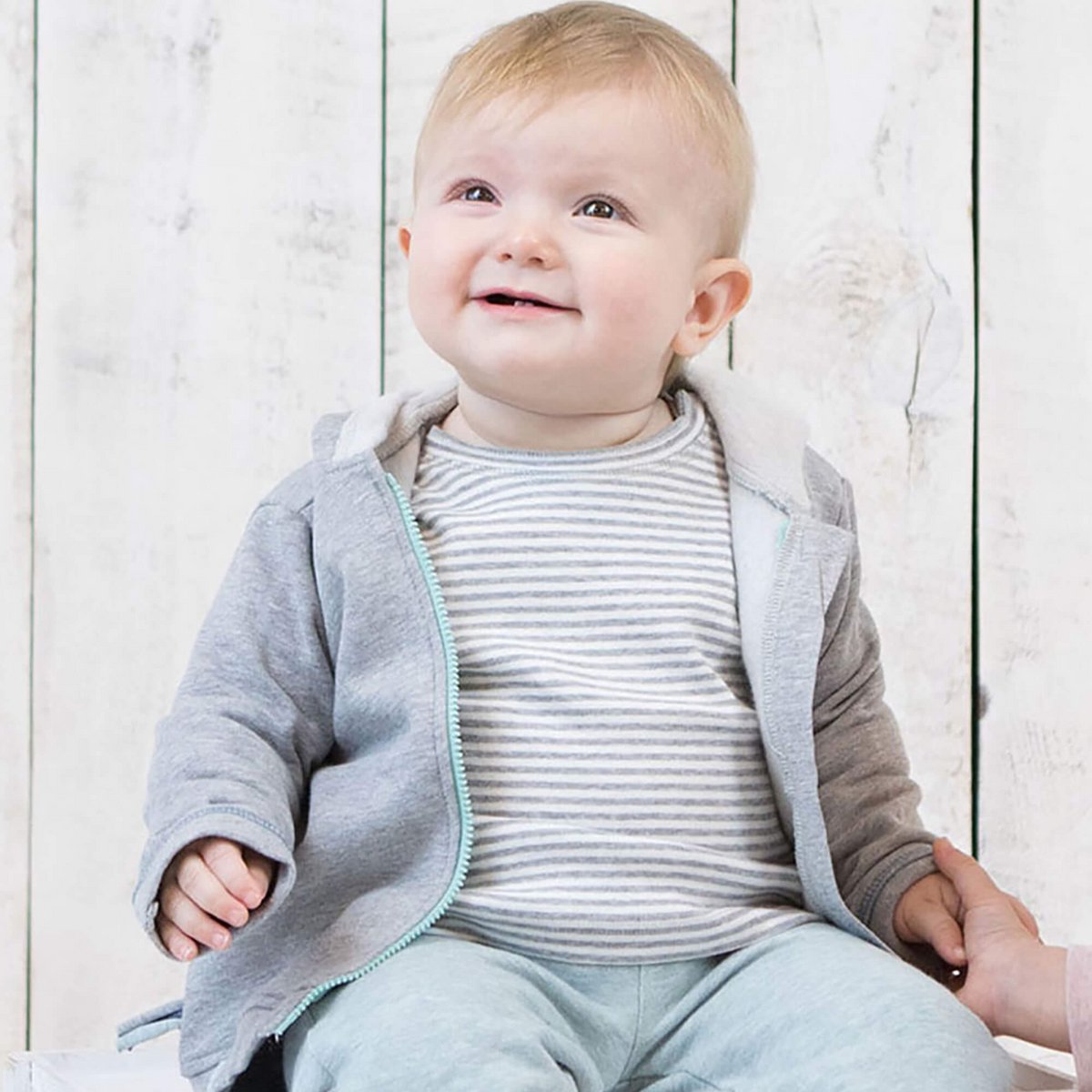 OrganicEra Bio-Baby-Kapuzenjacke, Grau