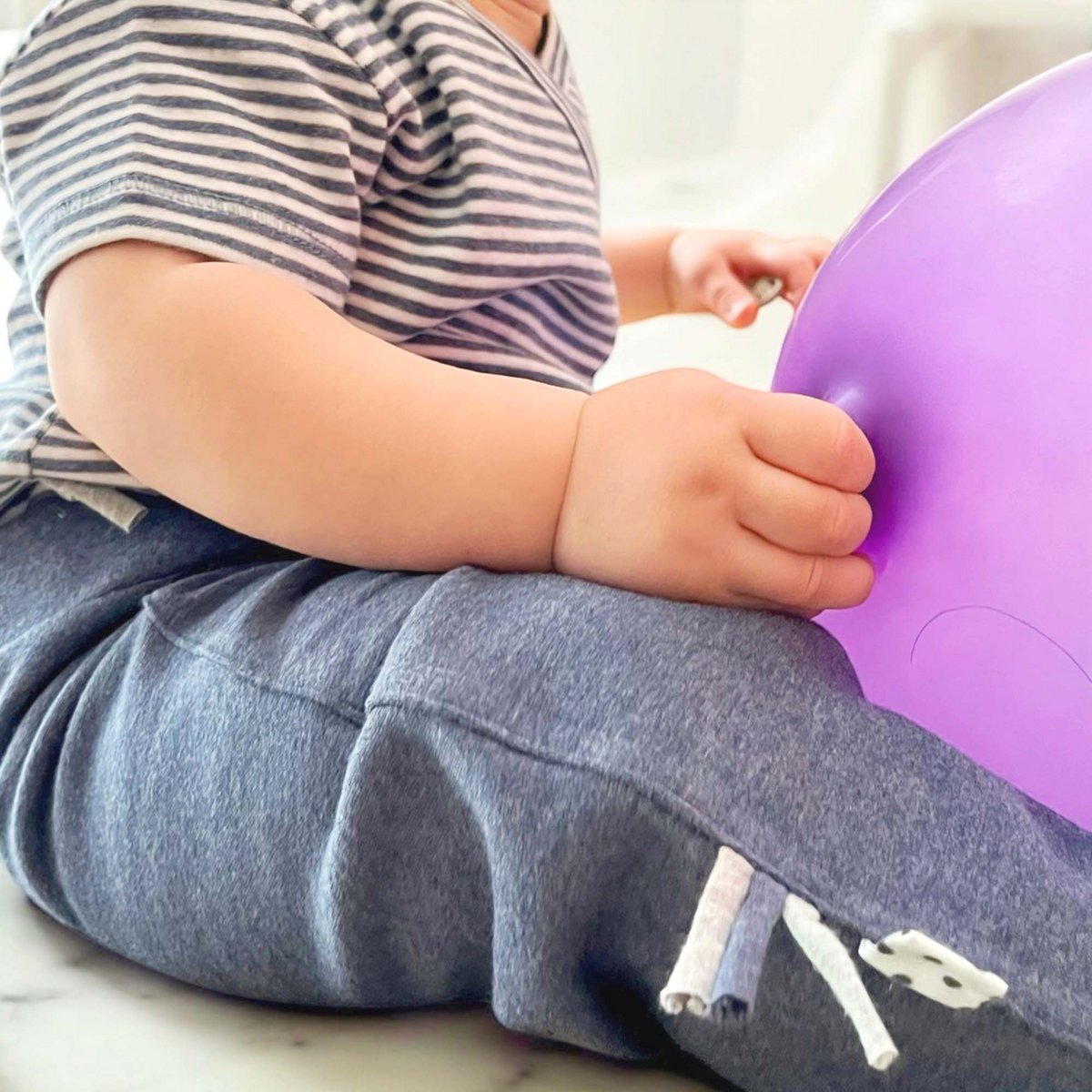 Pantaloni da jogging biologici per neonati Indaco | Pantaloni comodi in cotone biologico con cintura comoda