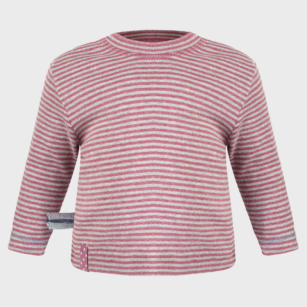 OrganicEra Organic Baby L/S T-Shirt, Bordeaux gestreift