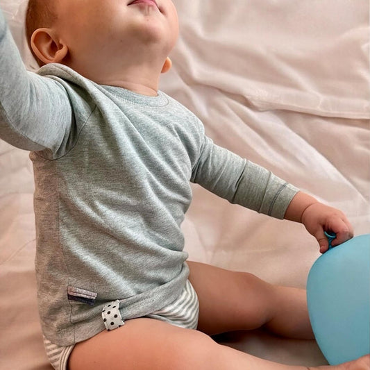 OrganicEra Organic Baby L/S T-Shirt Body, Aqua