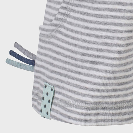 Bio Baby Shorts Grau Gestreift – Bio Baumwolle – Detailansicht 2