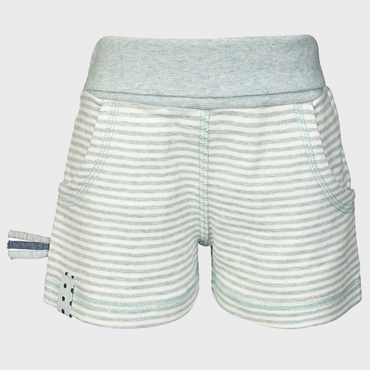 OrganicEra Bio-Baby-Shorts, Aqua gestreift