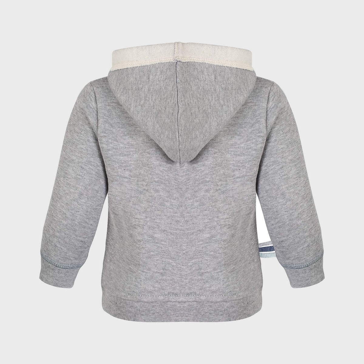Accogliente giacca ecologica per bambini con cappuccio grigia | Morbido cotone organico