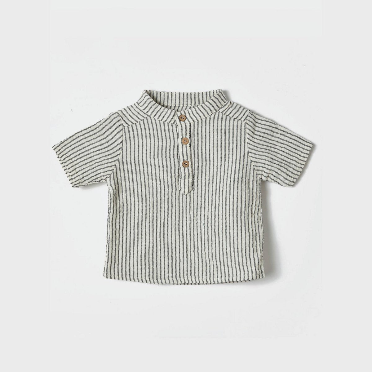 OrganicEra Bio-Musselin-Shirt, Grau