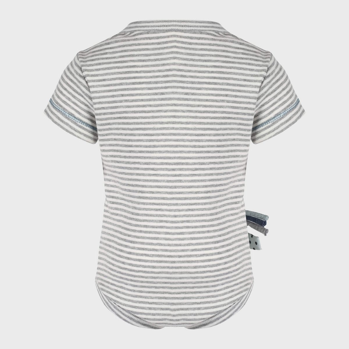 OrganicEra Bio-Baby-Kurzarm-Body, grau gestreift