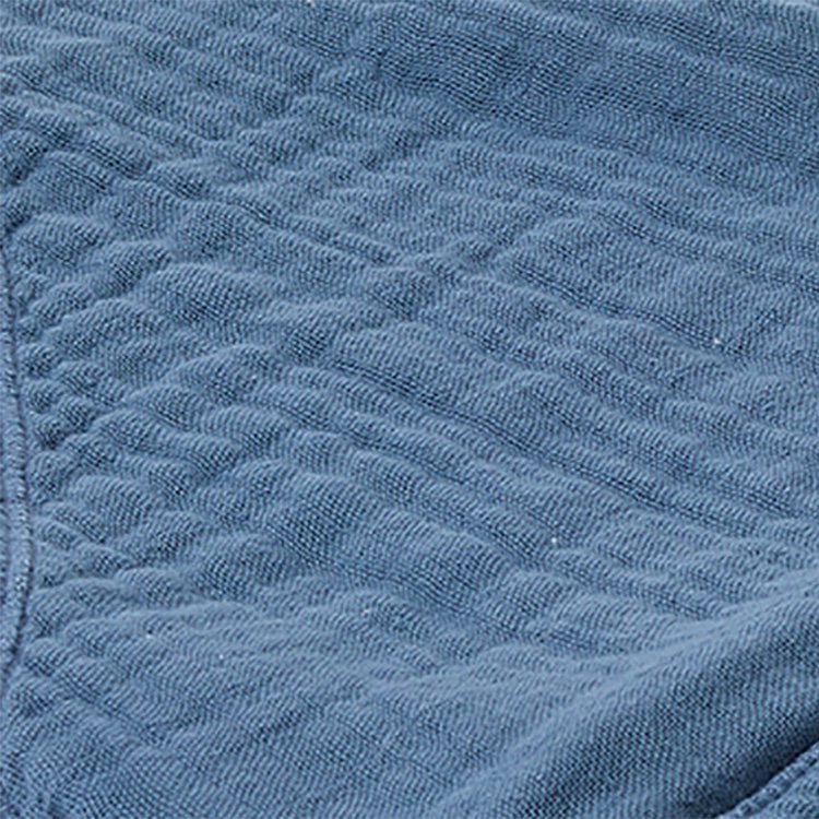 OrganicEra Baby-Kapuzenhandtuch aus Bio-Musselin, Indigo