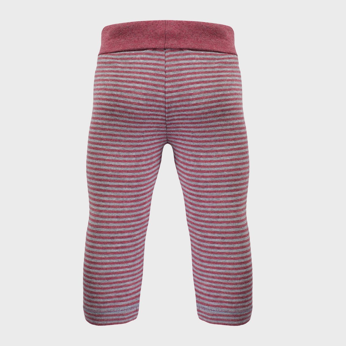 OrganicEra Bio-Baby-Leggings, Bordeaux – Grau gestreift