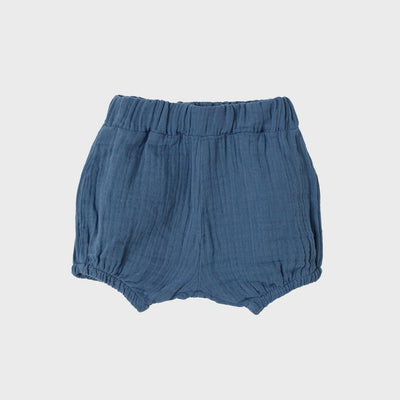 Weiche Indigo Bio Musselin Baby Bloomer Shorts