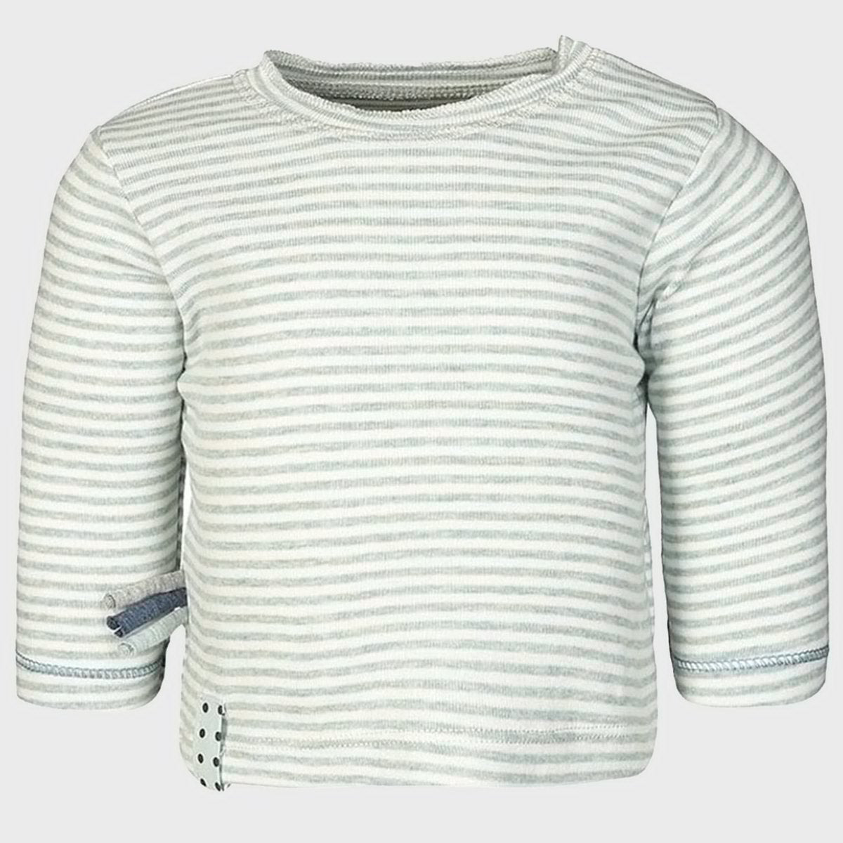 OrganicEra Organic Baby L/S T-Shirt, Aqua gestreift