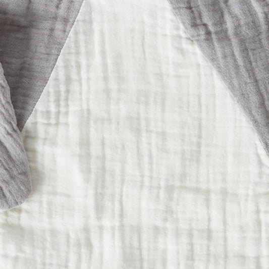 Musselin Ente Kuscheltier Bio Baumwolle – Greifling Babyspielzeug Weiß-Grau – Detailansicht 2