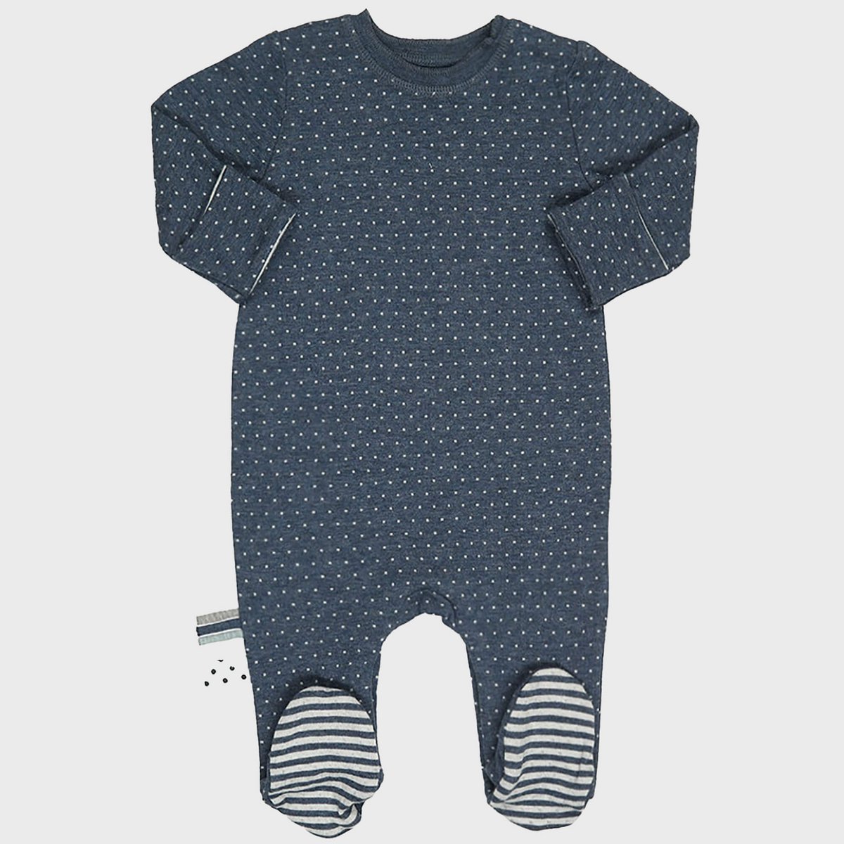 OrganicEra Bio-Schlafanzug für Babys mit Füßen, Indigo