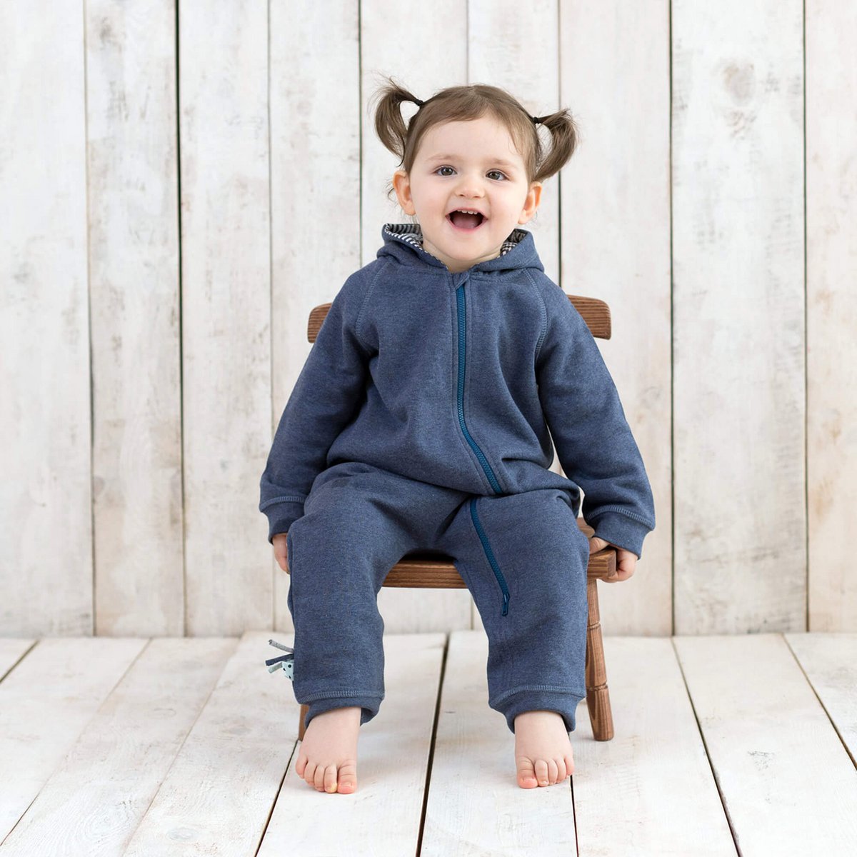 OrganicEra Bio-Baby-Overall mit Reißverschluss, Indigo